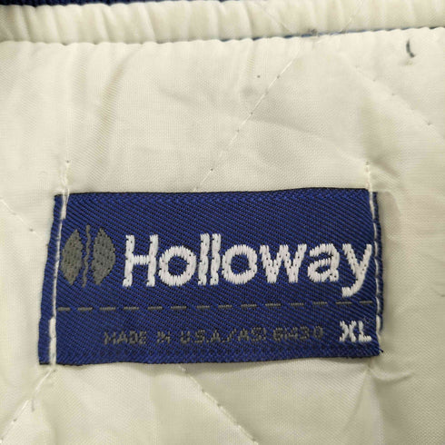 ホロウェイ HOLLOWAY 70-80s USA製 フロント刺繍スタジャン メンズ JPN:XL