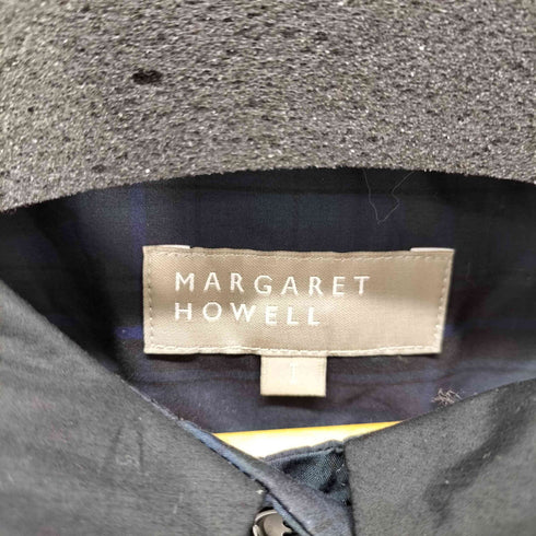 マーガレットハウエル MARGARET HOWELL 襟切替 チェック シャツギャザーワンピース レディース JPN:1