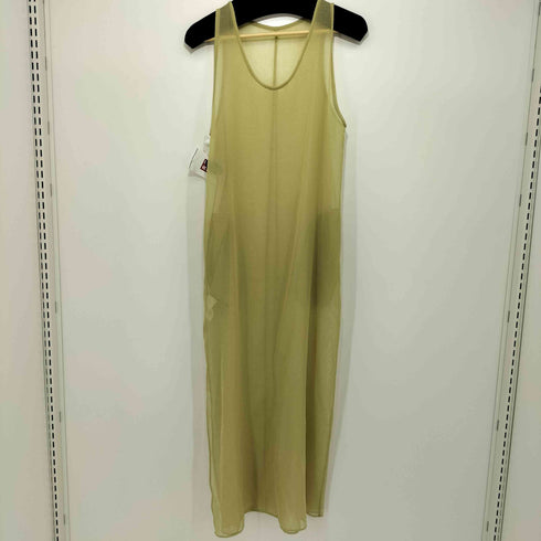 オーラリー AURALEE 2023SS WOOL RECYCLE POLYESTER LENO SHEER DRESS マキシノースリーブワンピース レディース JPN:1