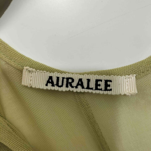 オーラリー AURALEE 2023SS WOOL RECYCLE POLYESTER LENO SHEER DRESS マキシノースリーブワンピース レディース JPN:1