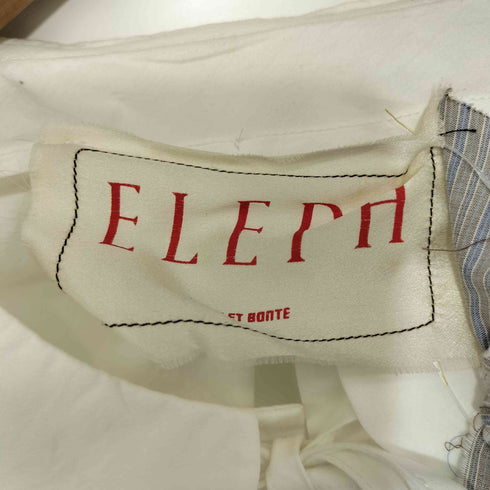ELEPH Auntie Shirt 丸襟 パフスリーブ リボン シャツブラウス レディース import:S