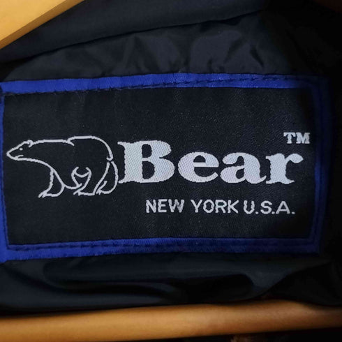 Bear USA ロゴ刺繍 ベアプリント リバーシブル ダウンジャケット メンズ import:S