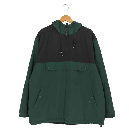 ジェイクルー J.CREW 90-00s SPORTS USA製 巨人タグ 裏地フリース ナイロン アノラックパーカー メンズ import:M