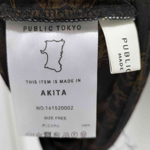 パブリックトウキョウ PUBLIC TOKYO Jouy プリントシアーハイネック ウォッシャブル レディース FREE