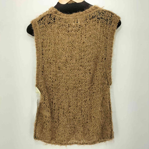 ロクビューティーアンドユースユナイテッドアローズ 6 BEAUTY & YOUTH UNITED ARROWS 2024AW ナイロンウール メッシュ クルーネック ノースリーブニット レディース
