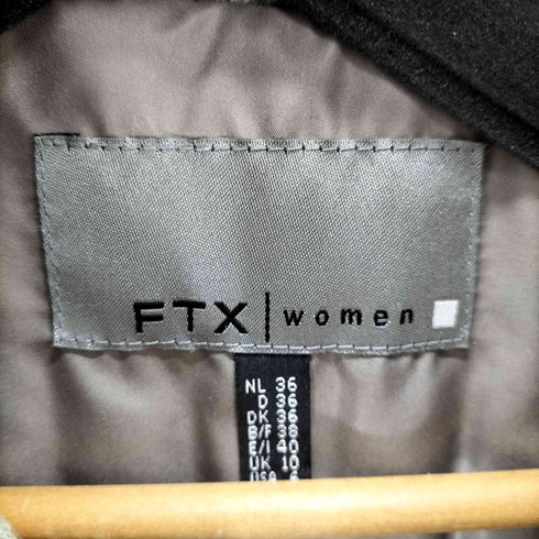 FTX ファー切替 ジップアップロングコート レディース UK:10