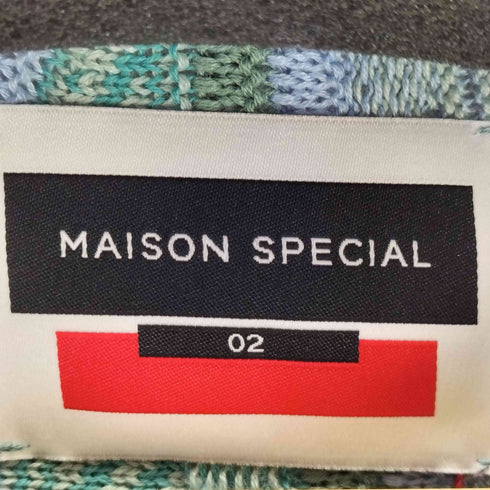 メゾンスペシャル MAISON SPECIAL Blister Jacquard Prime-Over Crew Neck Knit Pullover メンズ JPN:2