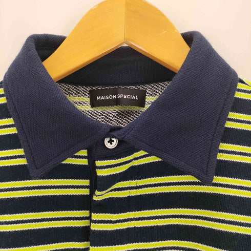 メゾンスペシャル MAISON SPECIAL FOAM Logo Border Polo Shirt メンズ FREE