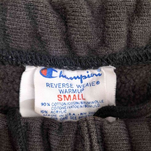 チャンピオン Champion USA製 トリコタグ REVERSE WEAVE 目あり ブラック スウェットパンツ メンズ S