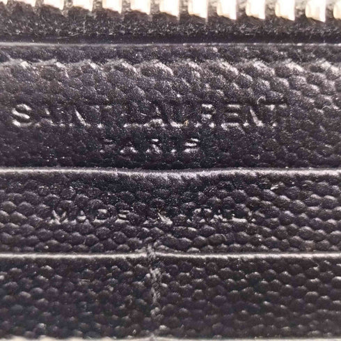 サンローランパリ SAINT LAURENT PARIS シボ革 長財布 メンズ