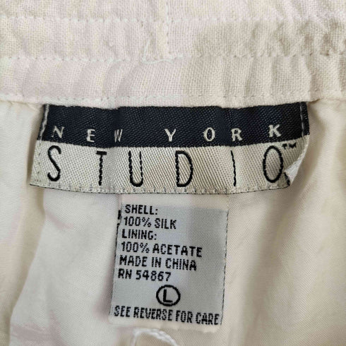 NEWYORK STUDIO シルク100 2タックショーツ メンズ L