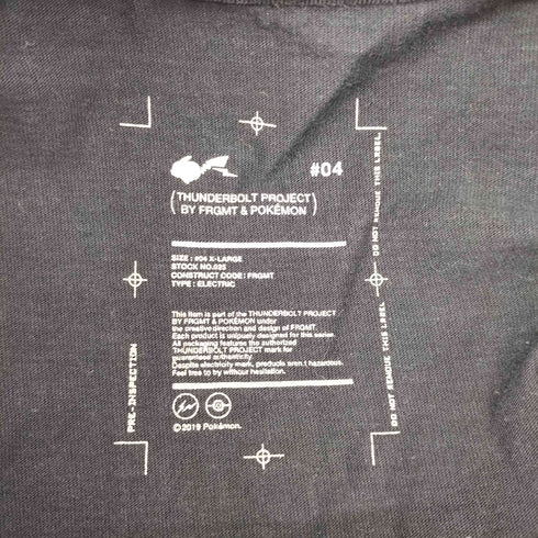 フラグメントデザイン fragment design THUNDERBOLT PROJECT バック キャラクタープリント S/S TEE コピーライト 2019 メンズ JPN:XL