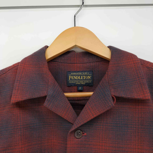 ペンドルトン PENDLETON 24AW ショートレングス オープンカラーシャツ オンブレチェック レディース FREE