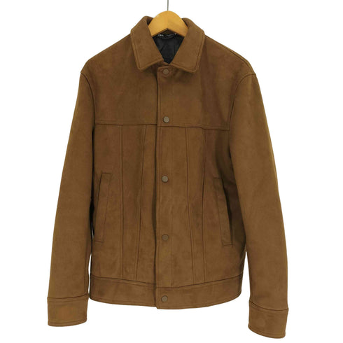 ザラ ZARA FAUX SUEDE JACKET フェイク スエード タッチ スナップボタン トラッカー ジャケット メンズ import:S