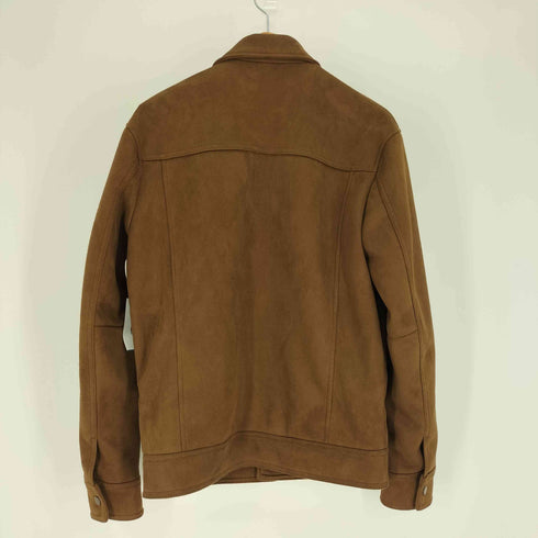 ザラ ZARA FAUX SUEDE JACKET フェイク スエード タッチ スナップボタン トラッカー ジャケット メンズ import:S