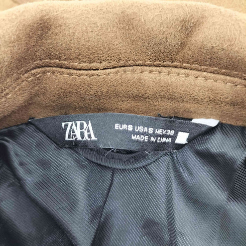 ザラ ZARA FAUX SUEDE JACKET フェイク スエード タッチ スナップボタン トラッカー ジャケット メンズ import:S
