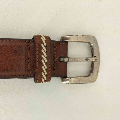 フォッシル FOSSIL ビーズ レザーベルト メンズ M