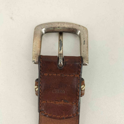 フォッシル FOSSIL ビーズ レザーベルト メンズ M