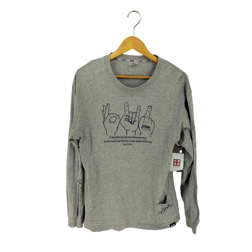 レフラー Leflah ハンドサイン 両面プリント クルーネックTシャツ メンズ JPN:L