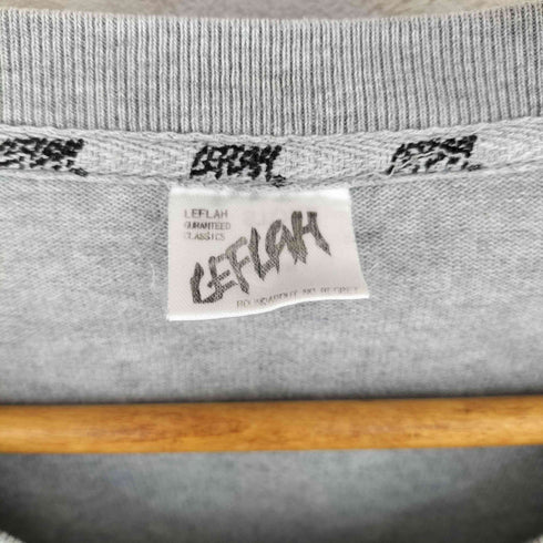 レフラー Leflah ハンドサイン 両面プリント クルーネックTシャツ メンズ JPN:L