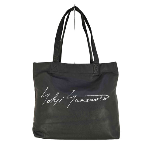 ディスコードヨウジヤマモト discord Yohji Yamamoto Signature TOTE L レザー シグネチャー トート メンズ L