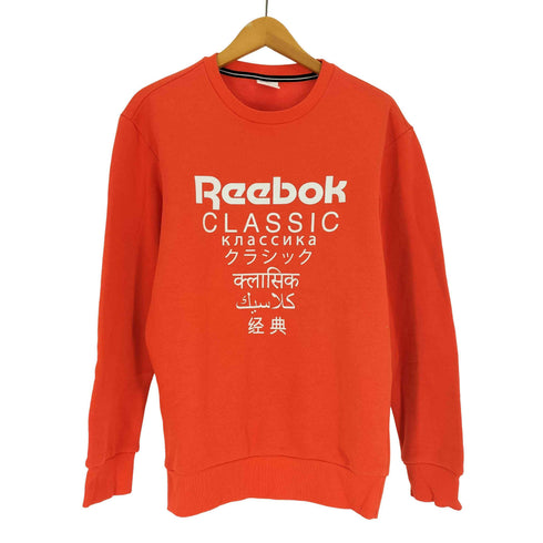 リーボッククラシック REEBOK CLASSIC 両面 プリント クルーネック スウェット メンズ import:L