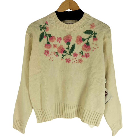 Jane Marple 21aw アザミ 花 刺繍ニット レディース M