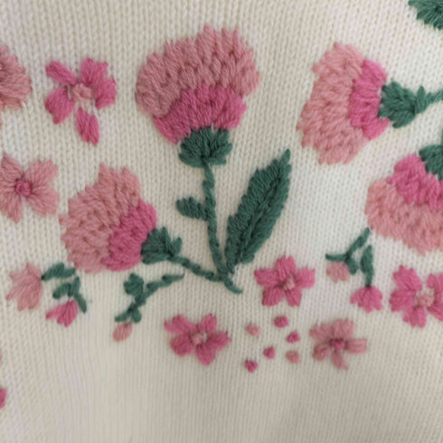 Jane Marple 21aw アザミ 花 刺繍ニット レディース M