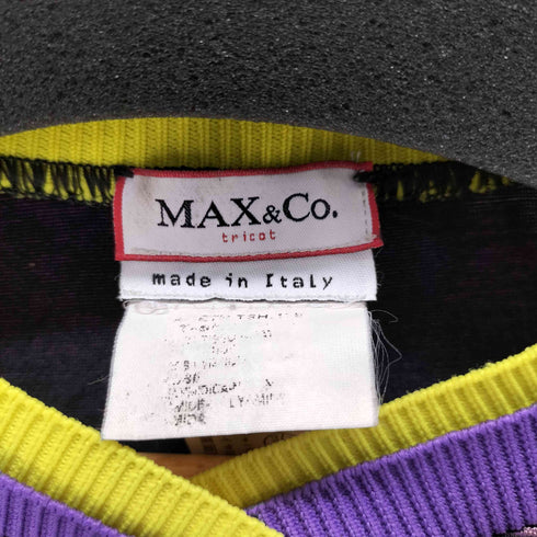 マックスアンドコー MAX & CO. イタリア製 総柄Vネックニット レディース