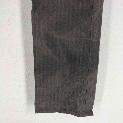 コムデギャルソンオム COMME des GARCONS HOMME 04aw ブリーチストライプ ウールポリ 縮絨 スラックス ムラ染め メンズ JPN:L