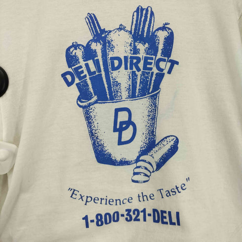 スクリーンスターズ SCREEN STARS 80s USA製 DELI DIRECT 両面プリントリンガーTシャツ メンズ JPN:L