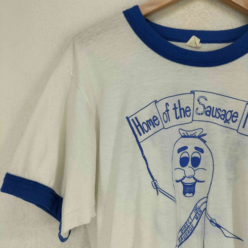 スクリーンスターズ SCREEN STARS 80s USA製 DELI DIRECT 両面プリントリンガーTシャツ メンズ JPN:L