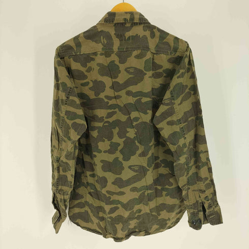 アベイシングエイプ A BATHING APE 1ST CAMO ミニ ポケット ワークシャツ メンズ JPN:L