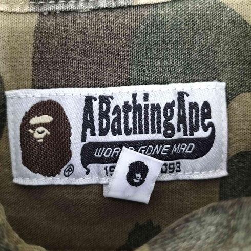 アベイシングエイプ A BATHING APE 1ST CAMO ミニ ポケット ワークシャツ メンズ JPN:L