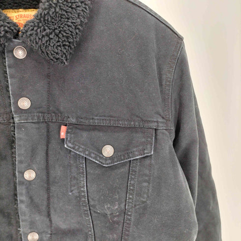 リーバイス Levis シェルパ トラッカー ボア ジャケット 裏ボア ブラックデニム ジャケット メンズ import:M