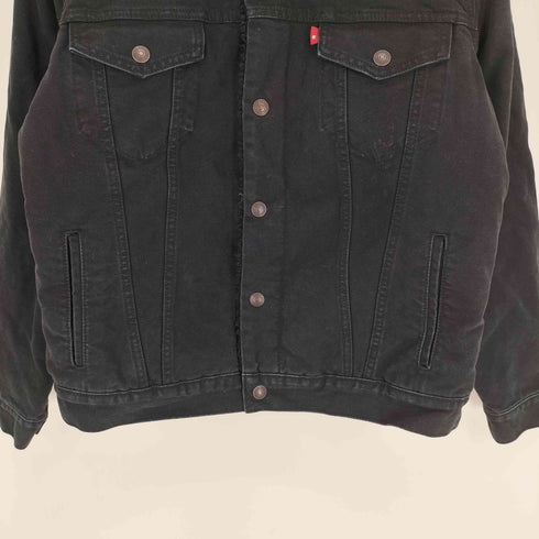 リーバイス Levis シェルパ トラッカー ボア ジャケット 裏ボア ブラックデニム ジャケット メンズ import:M
