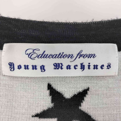 エデュケーションフロムヤングマシーン Education from Youngmachines カシミヤ 混 金ボタン スター ボーダー ニット カーディガン メンズ JPN:3