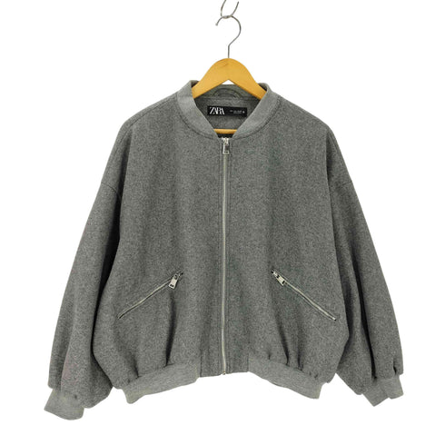ザラ ZARA プラッシュボンバージャケット レディース import:L
