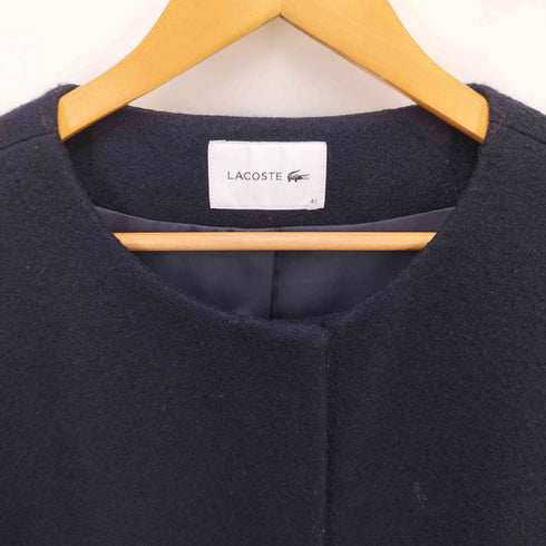 ラコステ LACOSTE ニットメルトンロングコート レディース 40
