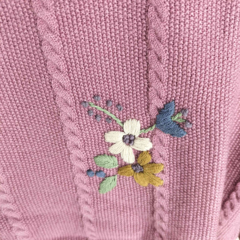 ホコモモラ Jocomomola Ramo emb フラワー刺繍ニットカーディガン レディース 40