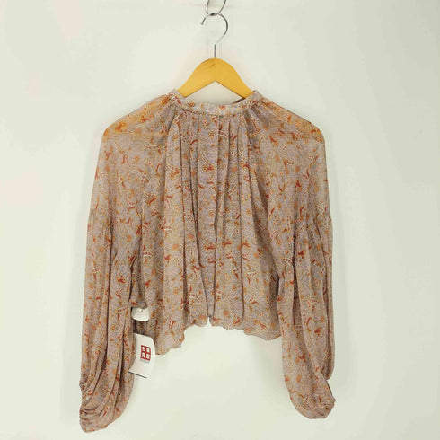 ザラ ZARA ペイズリープリント シフォンブラウス レディース import:M