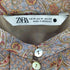 ザラ ZARA ペイズリープリント シフォンブラウス レディース import:M