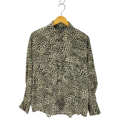 ザラ ZARA レオパードボタンダウンシャツ レディース import:L