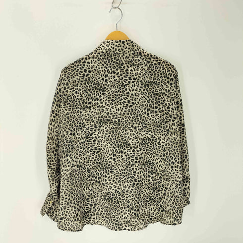 ザラ ZARA レオパードボタンダウンシャツ レディース import:L
