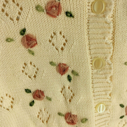 Jane Marple フラワー刺繍 レースカーディガン レディース JPN:M