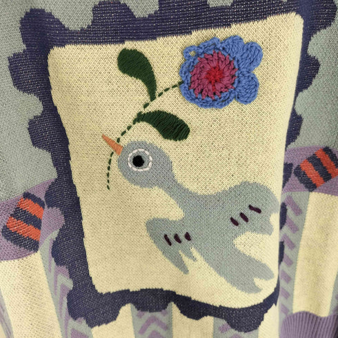 ホコモモラ Jocomomola Sello 刺繍ニットベスト レディース 40