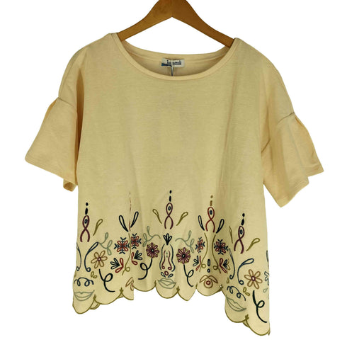 ホコモモラ Jocomomola 22aw Vestir 刺繍スカラップカットソー レディース 40