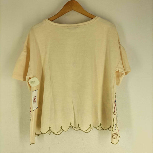 ホコモモラ Jocomomola 22aw Vestir 刺繍スカラップカットソー レディース 40