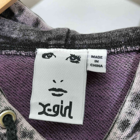 エックスガール X-girl CHEMICAL WASH BIG SWEAT HOODIE レディース import:S