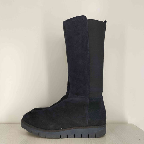 トミーヒルフィガー TOMMY HILFIGER スエード サイドゴア ロングブーツ レディース JPN:23.5
